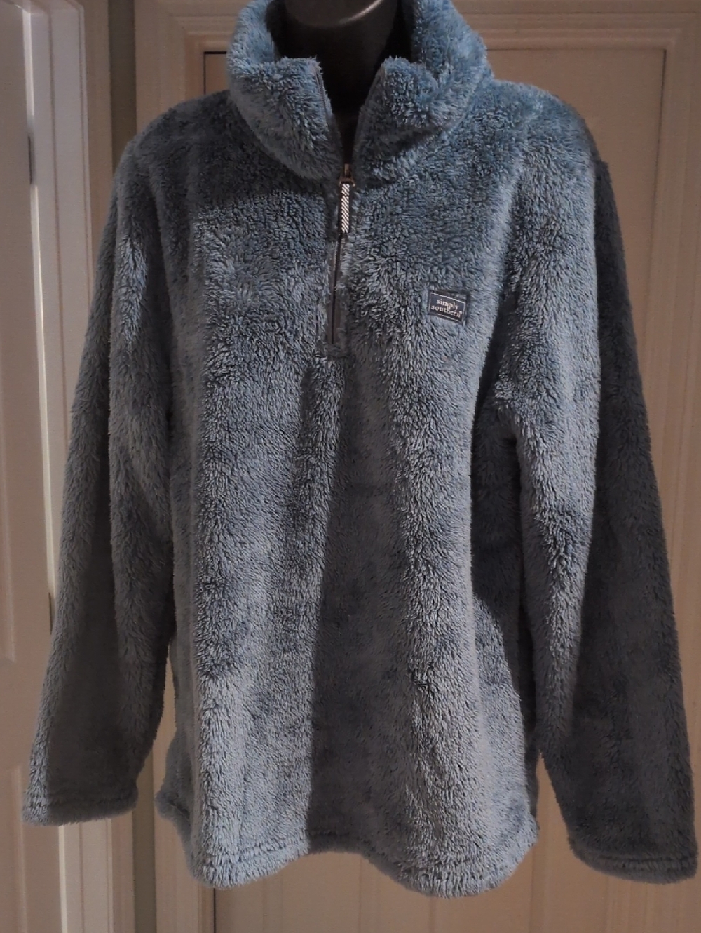Simply Southern Blue Plush Pullover
